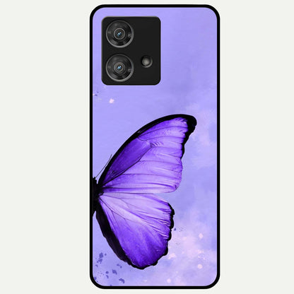  Violet Dream Wing Glass Case For Moto Edge 40 Neo back cover – full design glossy printed glass finish