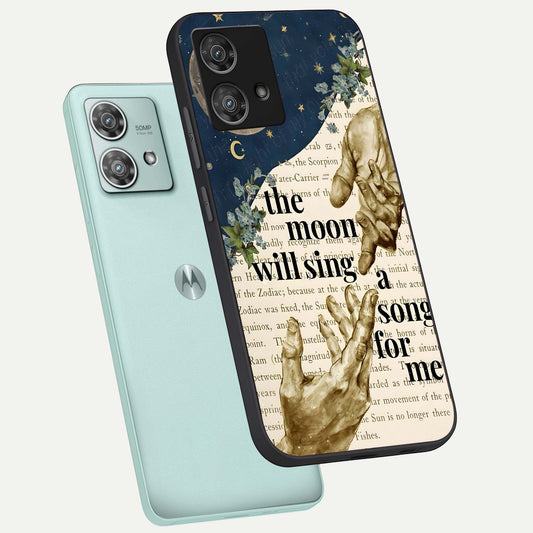  Aesthetic Divine phone case For Moto Edge 40 Neo showing premium glass back cover with detailed artwork