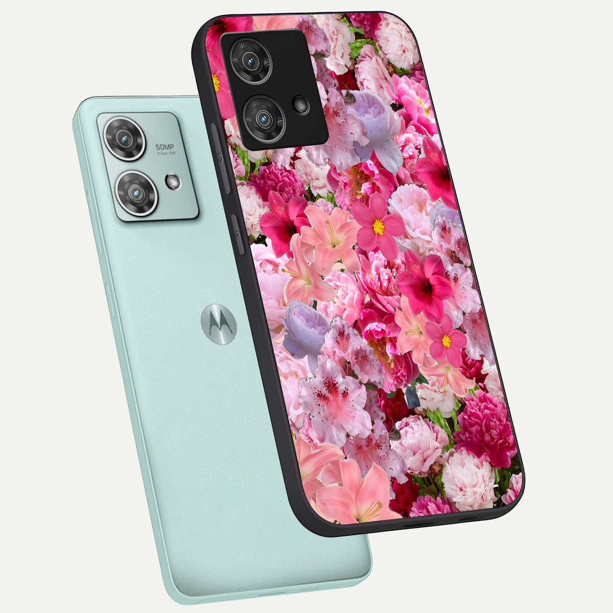 Bloom Crush Fantasy phone case For Moto Edge 40 Neo showing premium glass back cover with detailed artwork