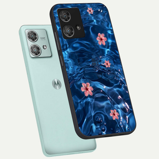  Bloom Thread Art phone case For Moto Edge 40 Neo showing premium glass back cover with detailed artwork