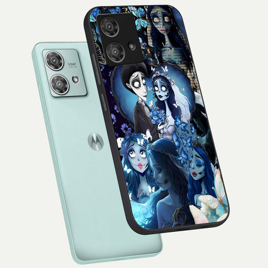  Butterfly Ghost Soul phone case For Moto Edge 40 Neo showing premium glass back cover with detailed artwork