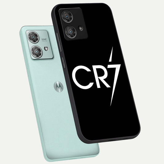  CR7 Elite Strike phone case For Moto Edge 40 Neo showing premium glass back cover with detailed artwork