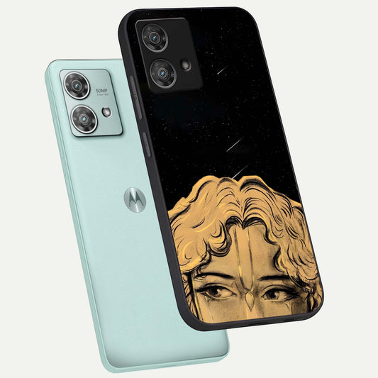  Celestial Gods Plan phone case For Moto Edge 40 Neo showing premium glass back cover with detailed artwork