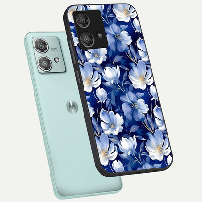  Cute Floral Patterns phone case For Moto Edge 40 Neo showing premium glass back cover with detailed artwork