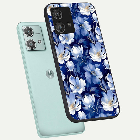  Cute Floral Patterns phone case For Moto Edge 40 Neo showing premium glass back cover with detailed artwork