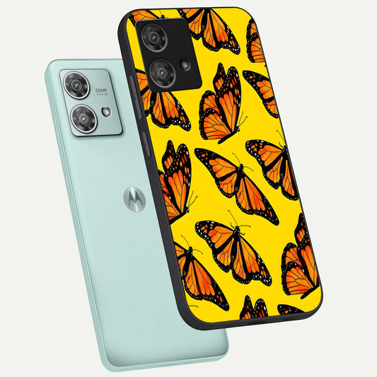  Golden Wing Flight phone case For Moto Edge 40 Neo showing premium glass back cover with detailed artwork