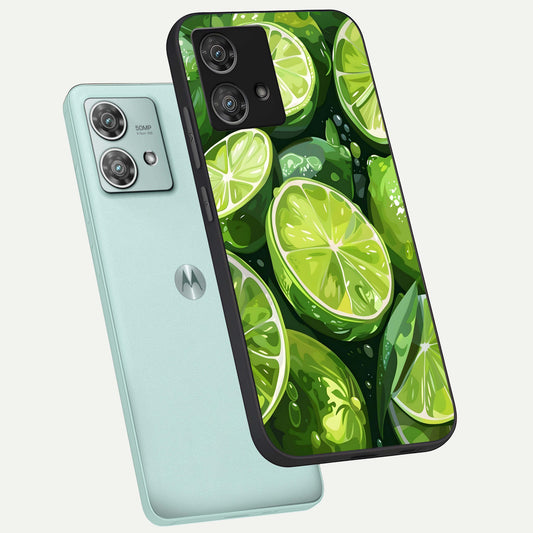  Green Kawasaki phone case For Moto Edge 40 Neo showing premium glass back cover with detailed artwork