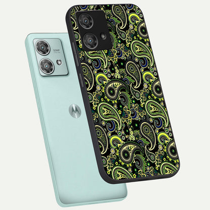  Green Lemon phone case For Moto Edge 40 Neo showing premium glass back cover with detailed artwork