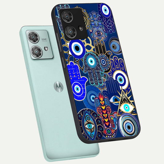  Mystic Palm Guard phone case For Moto Edge 40 Neo showing premium glass back cover with detailed artwork