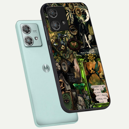  Mystic Woods Secret phone case For Moto Edge 40 Neo showing premium glass back cover with detailed artwork
