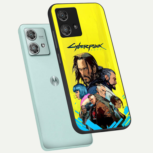  Neon Rebel Genesis phone case For Moto Edge 40 Neo showing premium glass back cover with detailed artwork