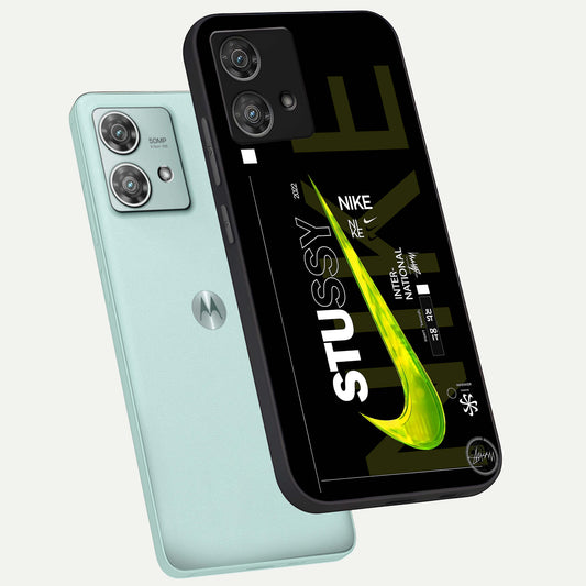  Neon Street Edition phone case For Moto Edge 40 Neo showing premium glass back cover with detailed artwork