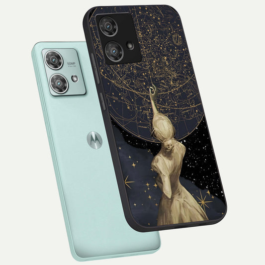  Taylor Swift Girl phone case For Moto Edge 40 Neo showing premium glass back cover with detailed artwork