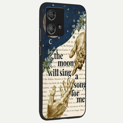  Aesthetic Divine back cover For Moto Edge 40 Neo slim fit glass case with vibrant aesthetic design