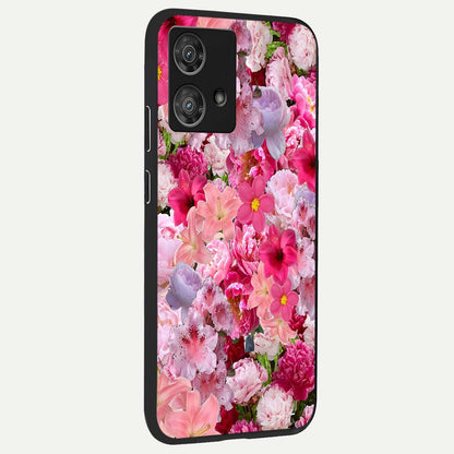  Bloom Crush Fantasy back cover For Moto Edge 40 Neo slim fit glass case with vibrant aesthetic design