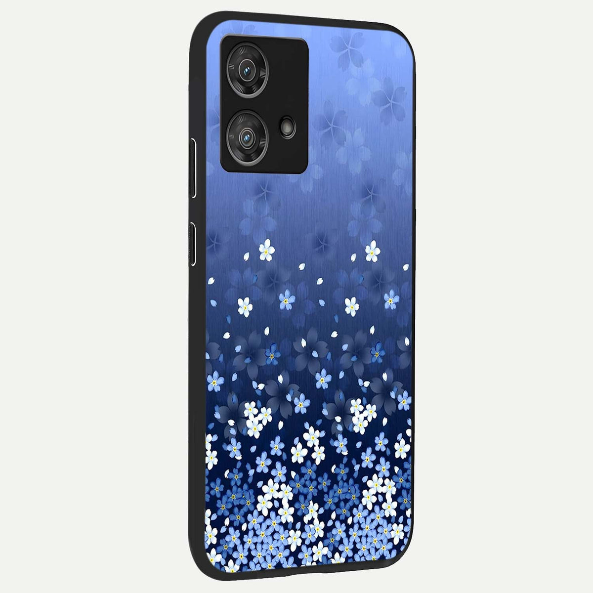  Blue Starry back cover For Moto Edge 40 Neo slim fit glass case with vibrant aesthetic design
