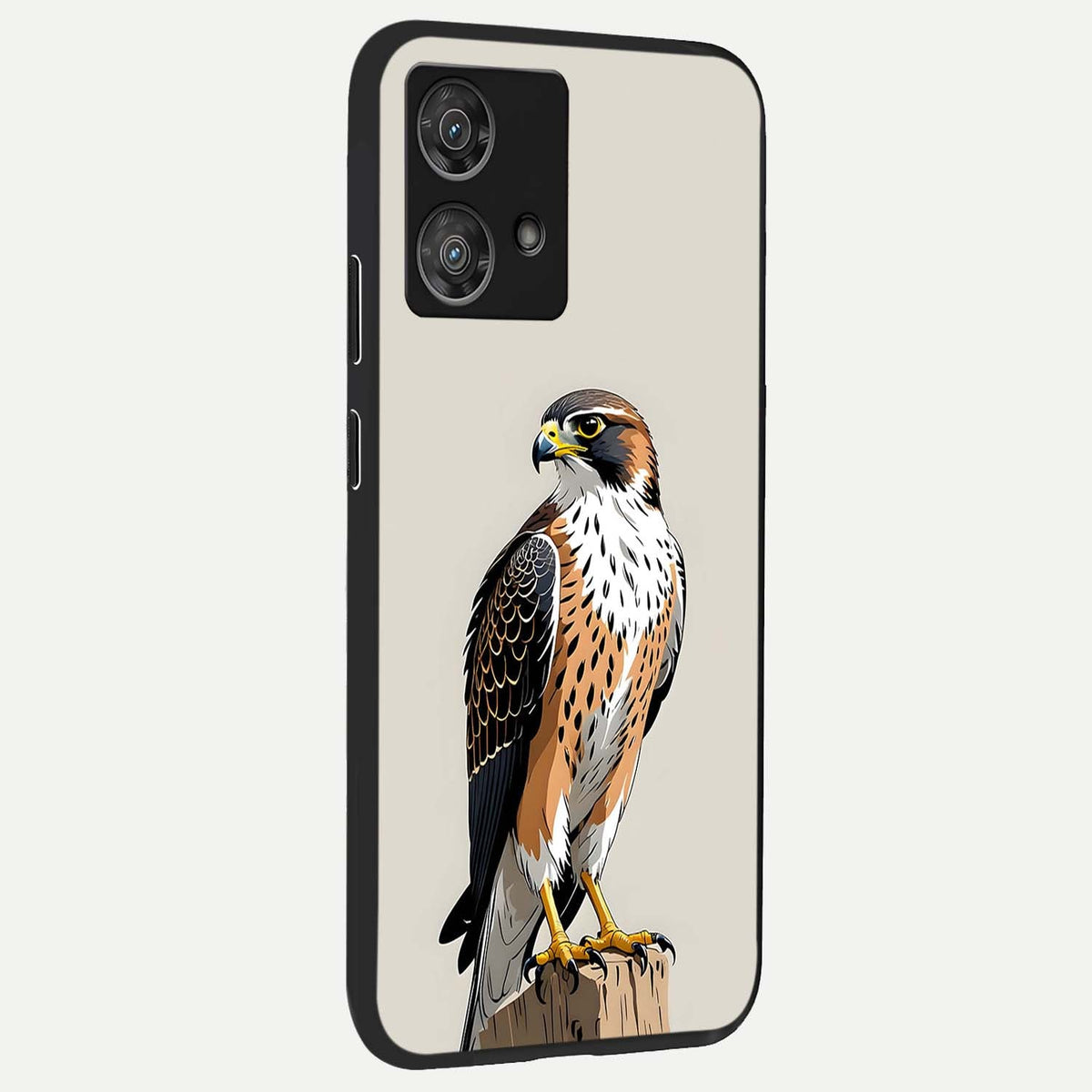  Clever Eagle back cover For Moto Edge 40 Neo slim fit glass case with vibrant aesthetic design