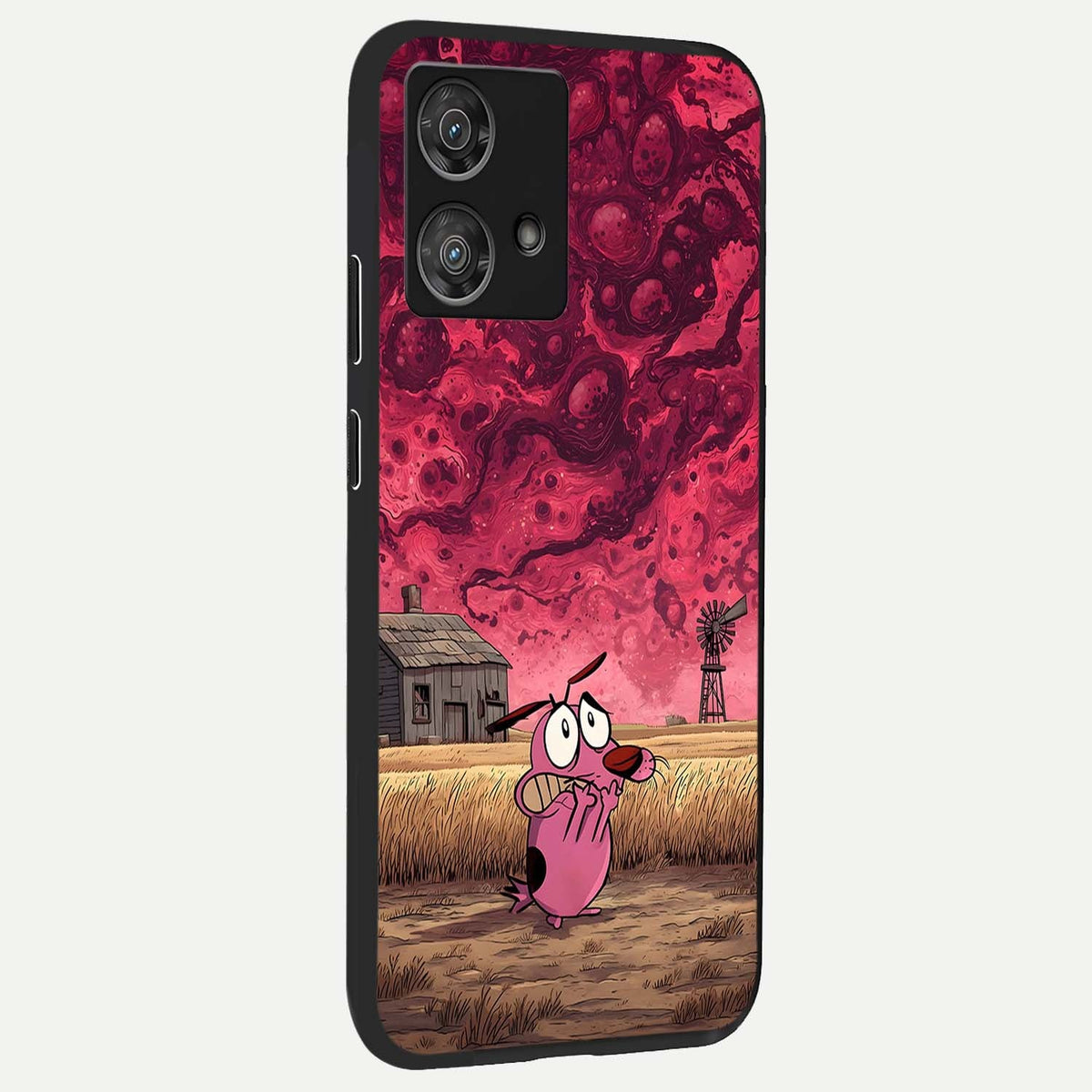  Courage Under Sky back cover For Moto Edge 40 Neo slim fit glass case with vibrant aesthetic design