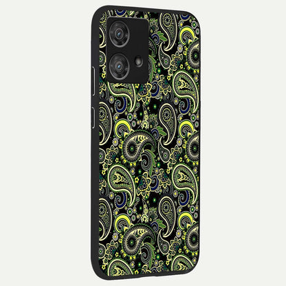 Green Lemon back cover For Moto Edge 40 Neo slim fit glass case with vibrant aesthetic design