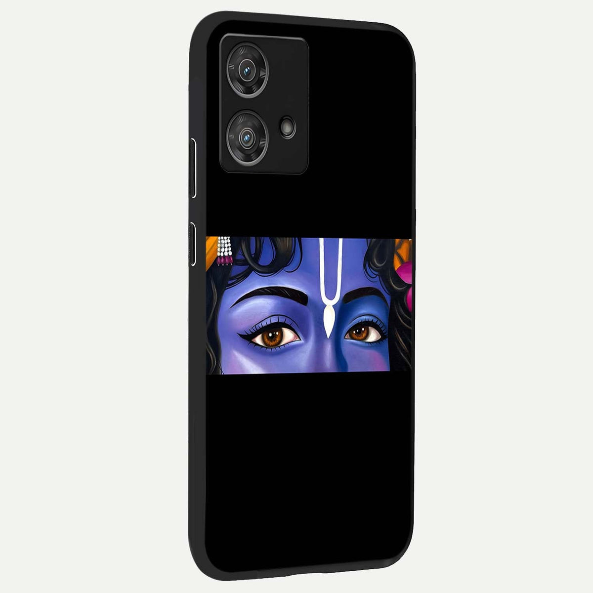  Krishna Eye back cover For Moto Edge 40 Neo slim fit glass case with vibrant aesthetic design