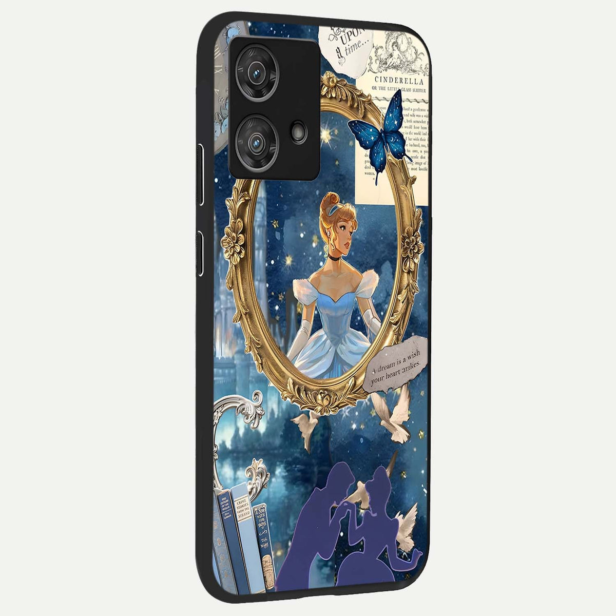  Midnight Queen back cover For Moto Edge 40 Neo slim fit glass case with vibrant aesthetic design