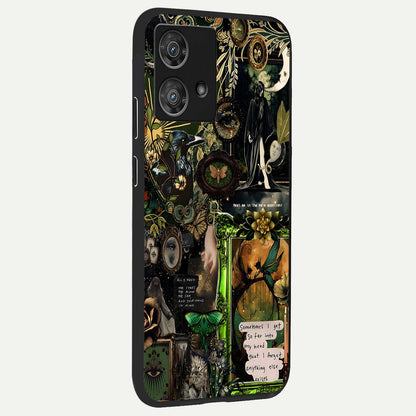  Mystic Woods Secret back cover For Moto Edge 40 Neo slim fit glass case with vibrant aesthetic design