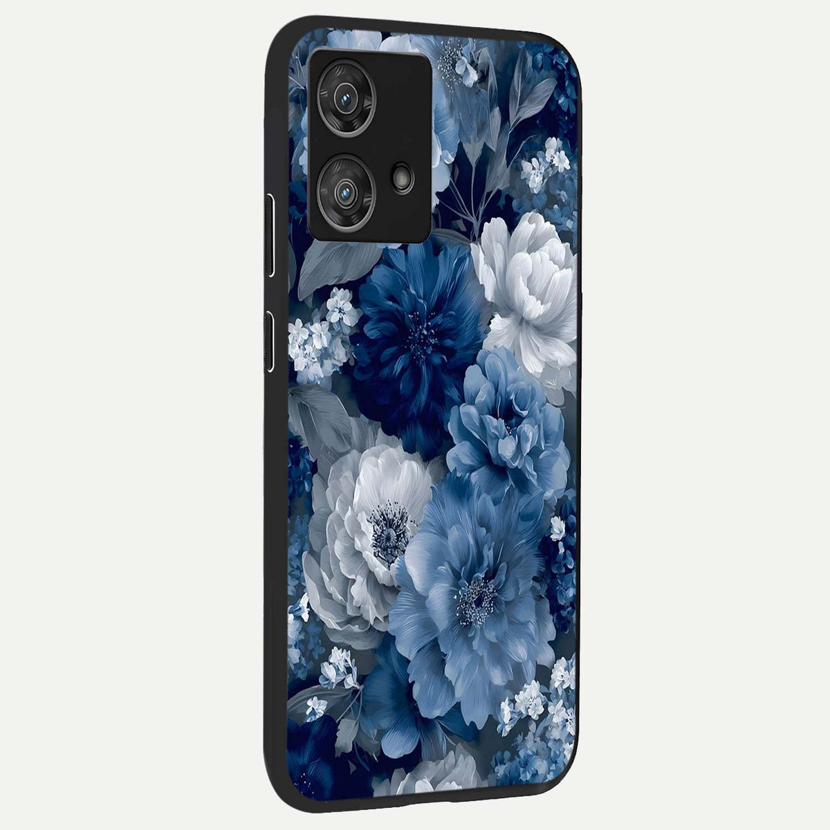  Royal Bloom Garden back cover For Moto Edge 40 Neo slim fit glass case with vibrant aesthetic design