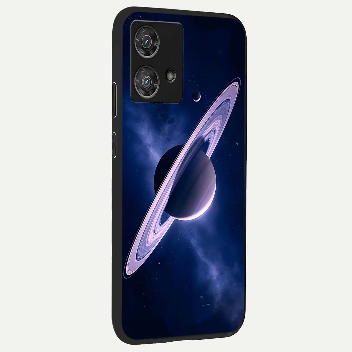  Saturn Ring Mystique back cover For Moto Edge 40 Neo slim fit glass case with vibrant aesthetic design