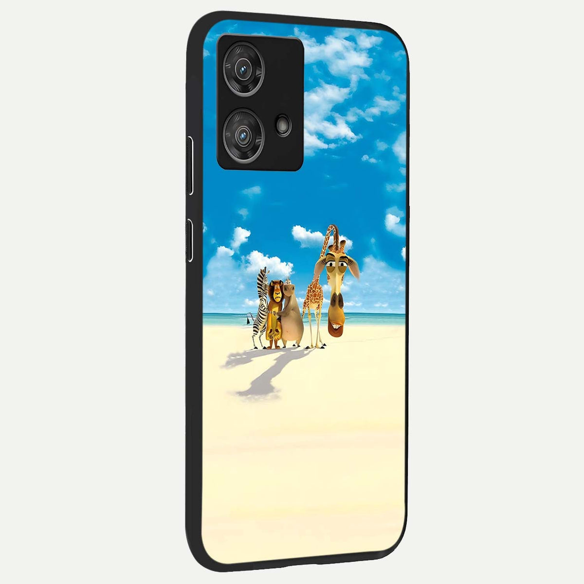  Tropical Fun Squad back cover For Moto Edge 40 Neo slim fit glass case with vibrant aesthetic design