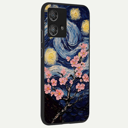  Van Gogh Scenery back cover For Moto Edge 40 Neo slim fit glass case with vibrant aesthetic design