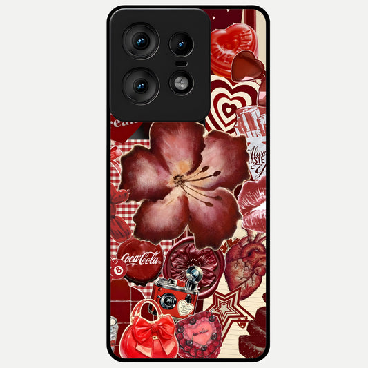  Aesthetic Little Freak Glass Case For Moto Edge50 Pro back cover – full design glossy printed glass finish