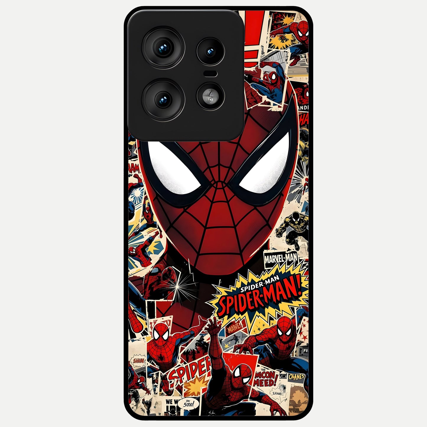  Aesthetic Wonder Spider Glass Case For Moto Edge50 Pro back cover – full design glossy printed glass finish