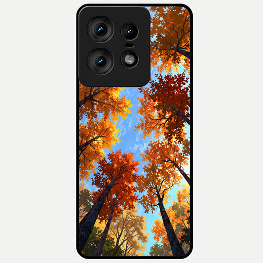  Autumn Sky Rise Glass Case For Moto Edge50 Pro back cover – full design glossy printed glass finish
