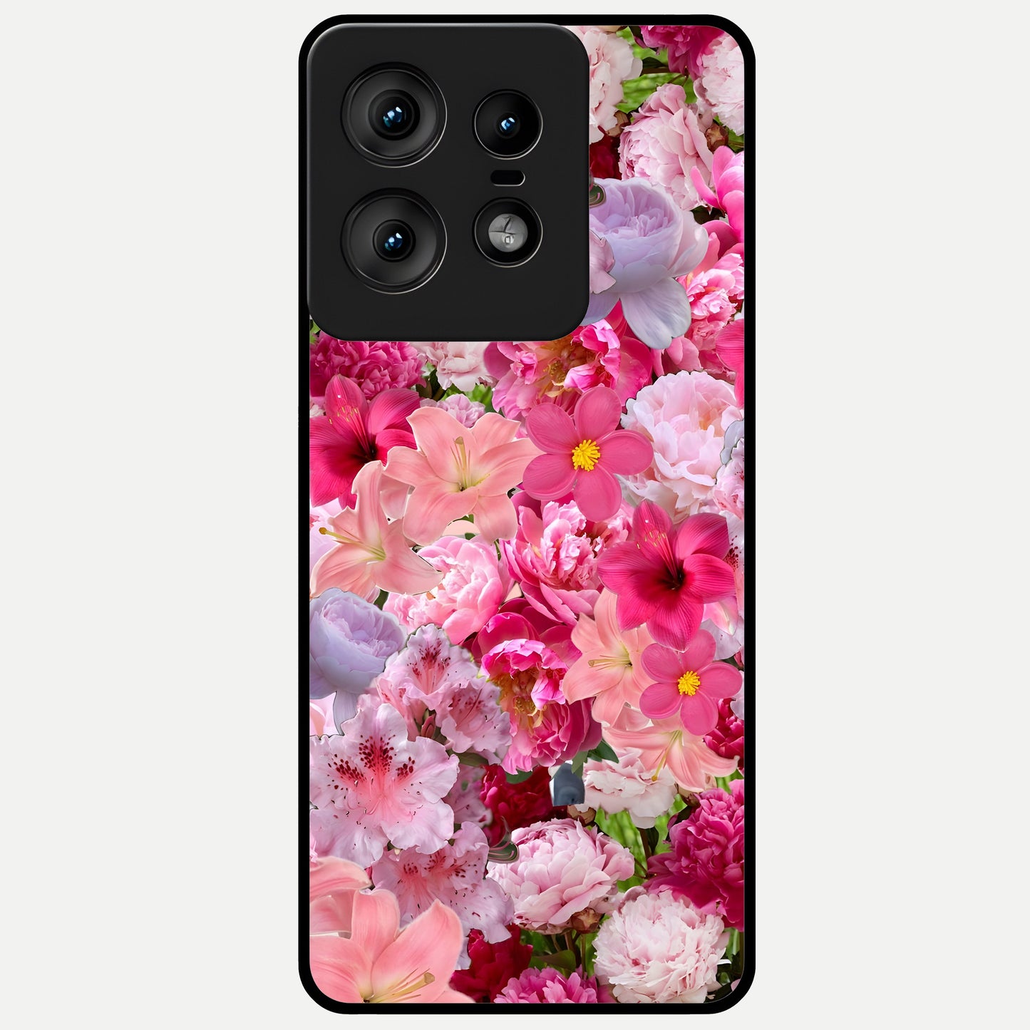  Bloom Crush Fantasy Glass Case For Moto Edge50 Pro back cover – full design glossy printed glass finish