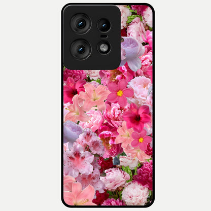  Bloom Crush Fantasy Glass Case For Moto Edge50 Pro back cover – full design glossy printed glass finish