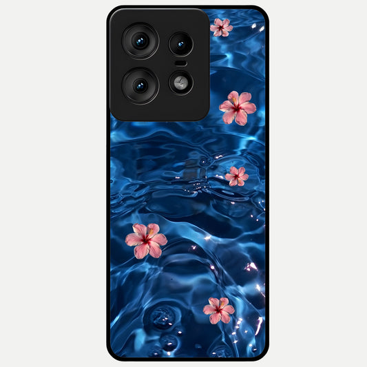  Bloom Thread Art Glass Case For Moto Edge50 Pro back cover – full design glossy printed glass finish