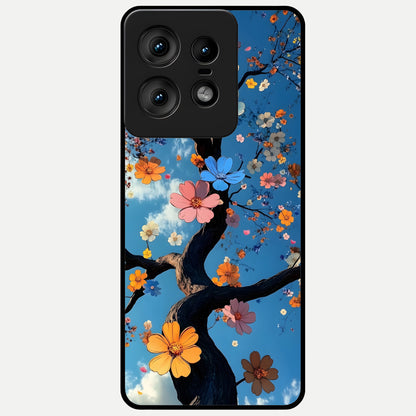  Blossom Dream Sky Glass Case For Moto Edge50 Pro back cover – full design glossy printed glass finish