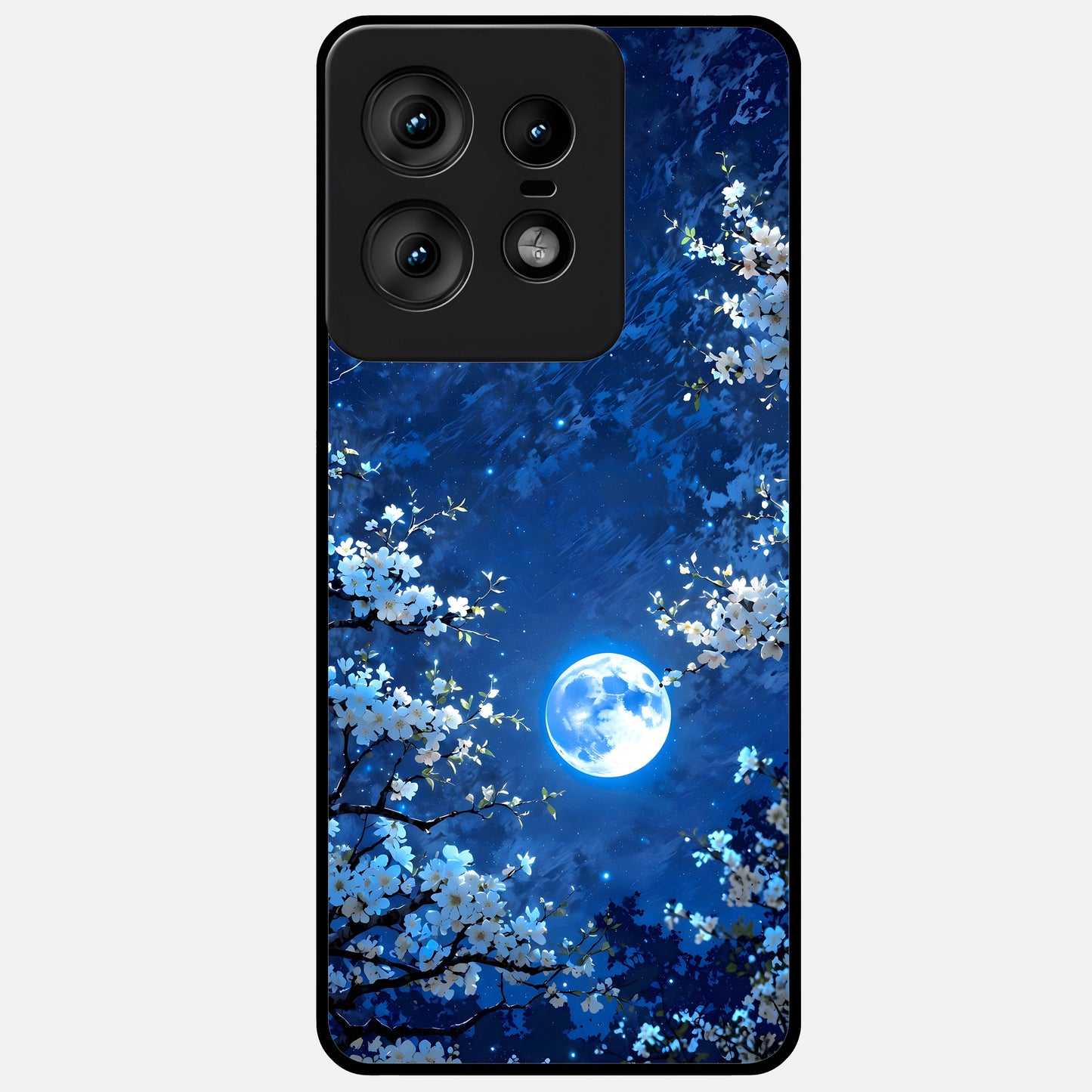  Blossom Moonlight Sky Glass Case For Moto Edge50 Pro back cover – full design glossy printed glass finish