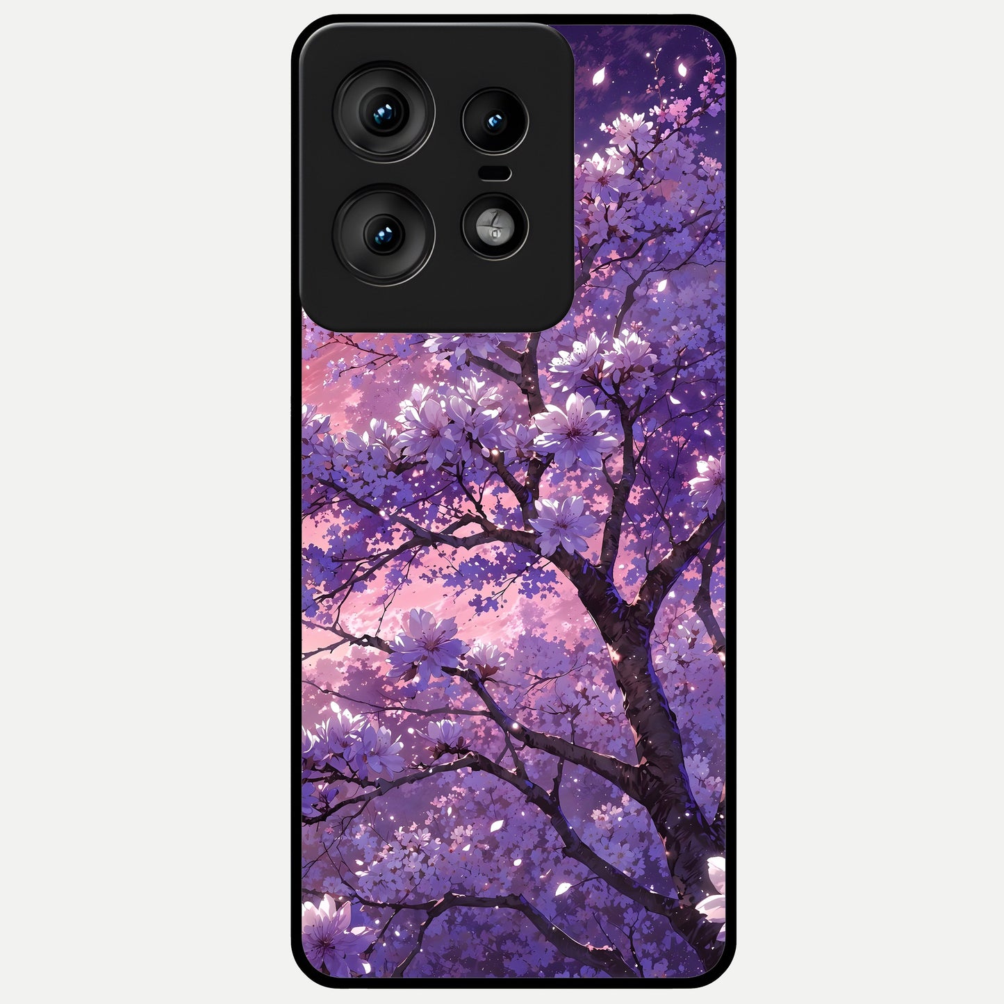  Blossom Tree Glass Case For Moto Edge50 Pro back cover – full design glossy printed glass finish
