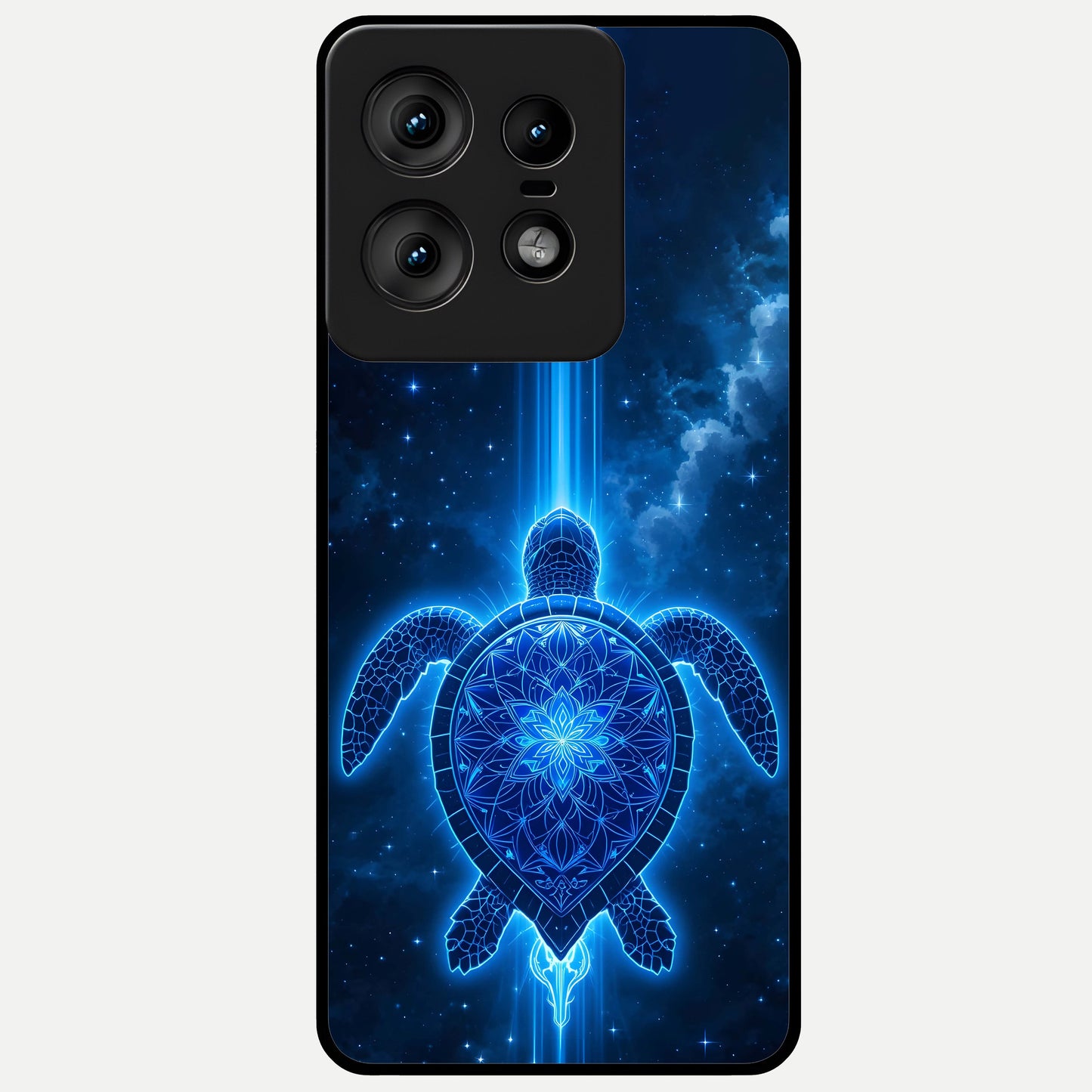  Blue Galaxy Turtle Glass Case For Moto Edge50 Pro back cover – full design glossy printed glass finish