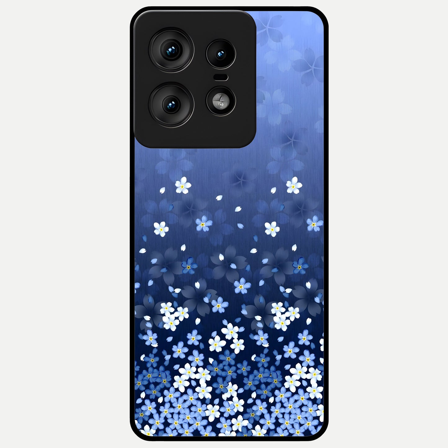  Blue Starry Glass Case For Moto Edge50 Pro back cover – full design glossy printed glass finish