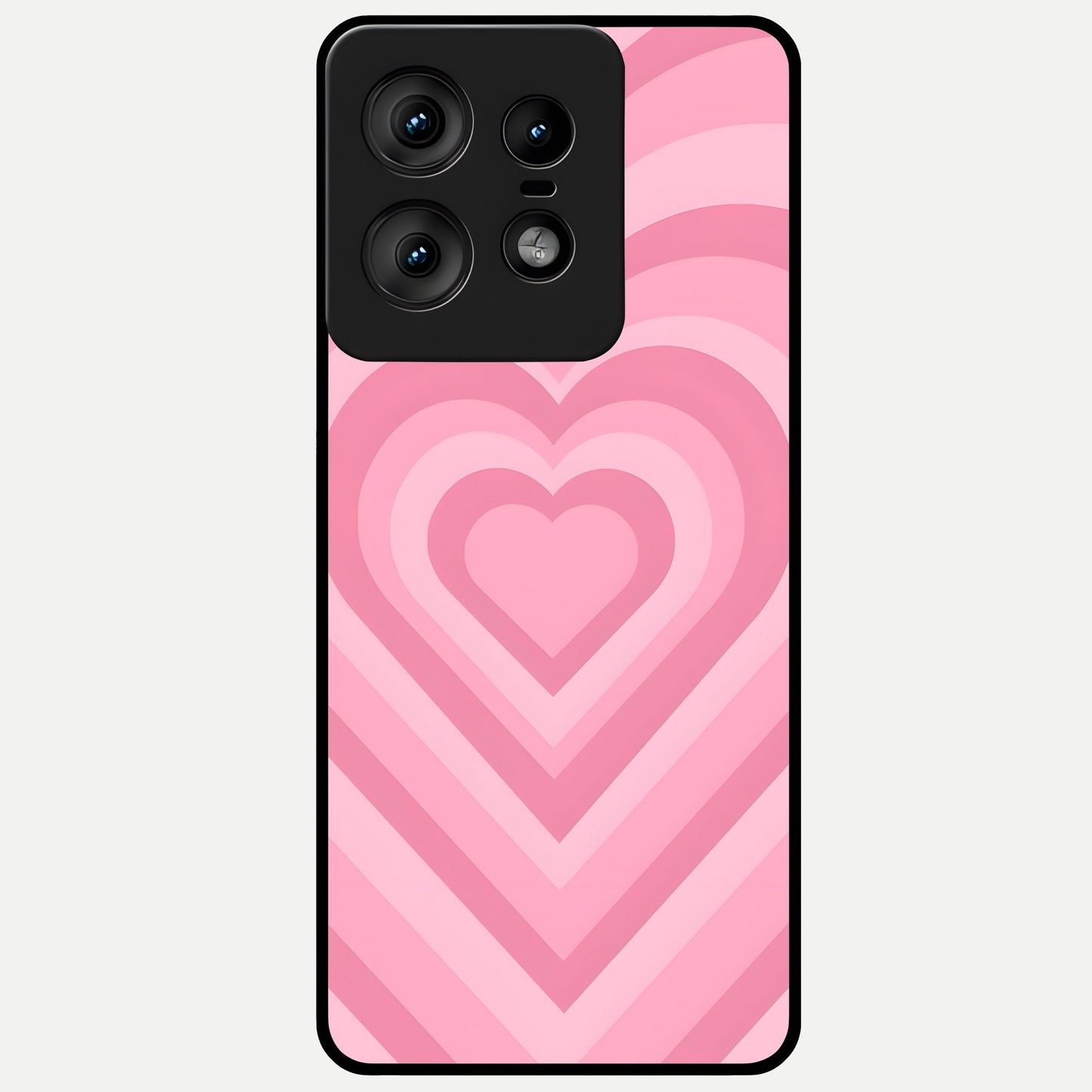  Blush Heart Waves Glass Case For Moto Edge50 Pro back cover – full design glossy printed glass finish
