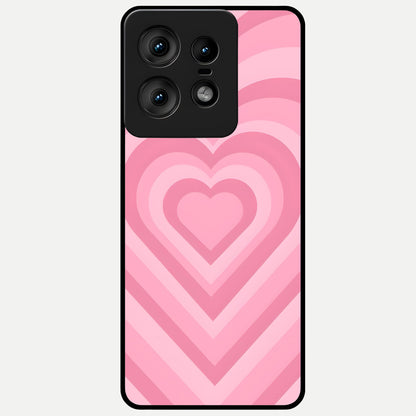  Blush Heart Waves Glass Case For Moto Edge50 Pro back cover – full design glossy printed glass finish