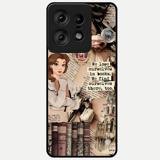  Bookish Dream World Glass Case For Moto Edge50 Pro back cover – full design glossy printed glass finish