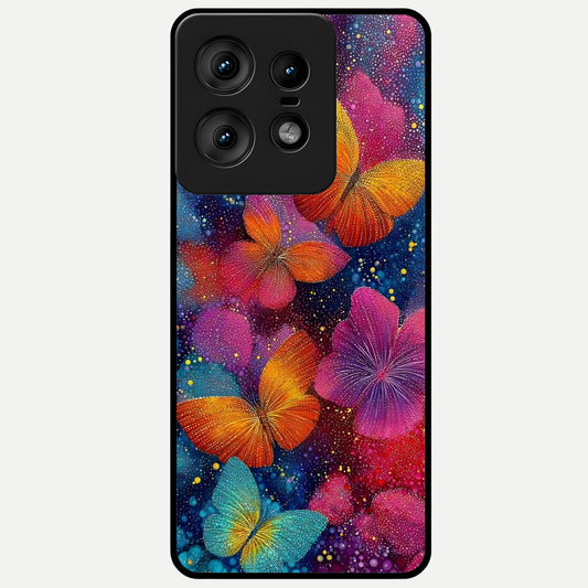  Butterfly Dream Mist Glass Case For Moto Edge50 Pro back cover – full design glossy printed glass finish
