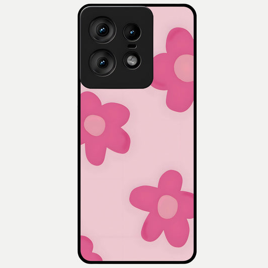  Candy Bloom Dreams Glass Case For Moto Edge50 Pro back cover – full design glossy printed glass finish