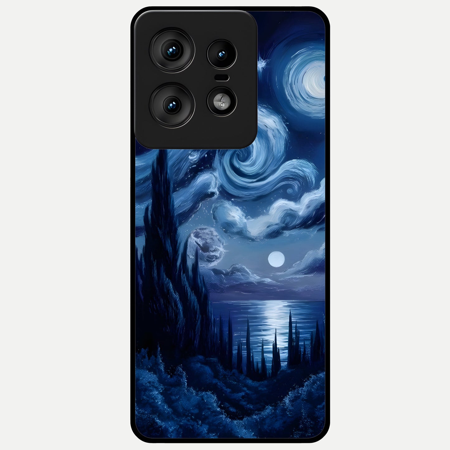  Celestial Dream Van Gogh Glass Case For Moto Edge50 Pro back cover – full design glossy printed glass finish