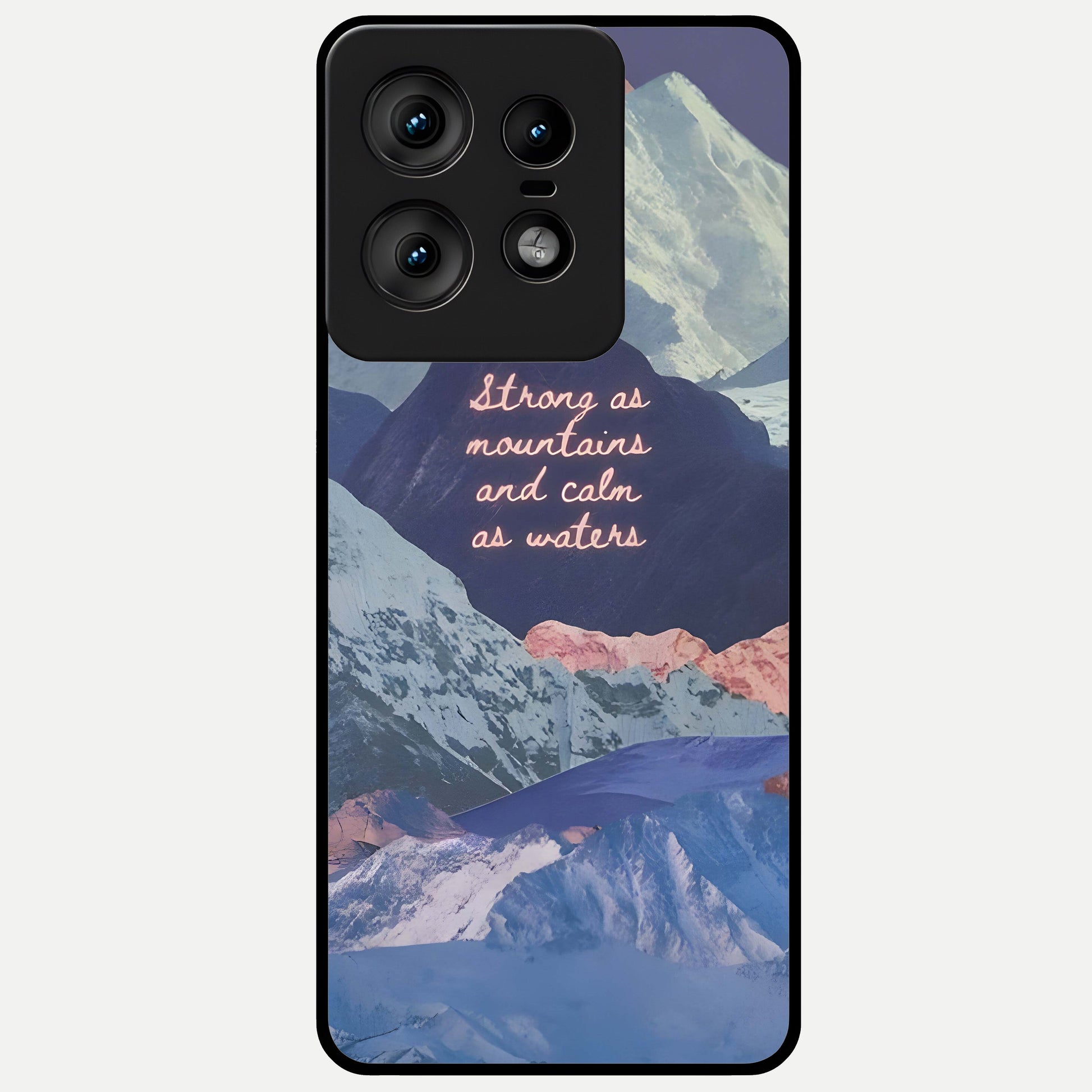  Celestial Mountain Calm Glass Case For Moto Edge50 Pro back cover – full design glossy printed glass finish