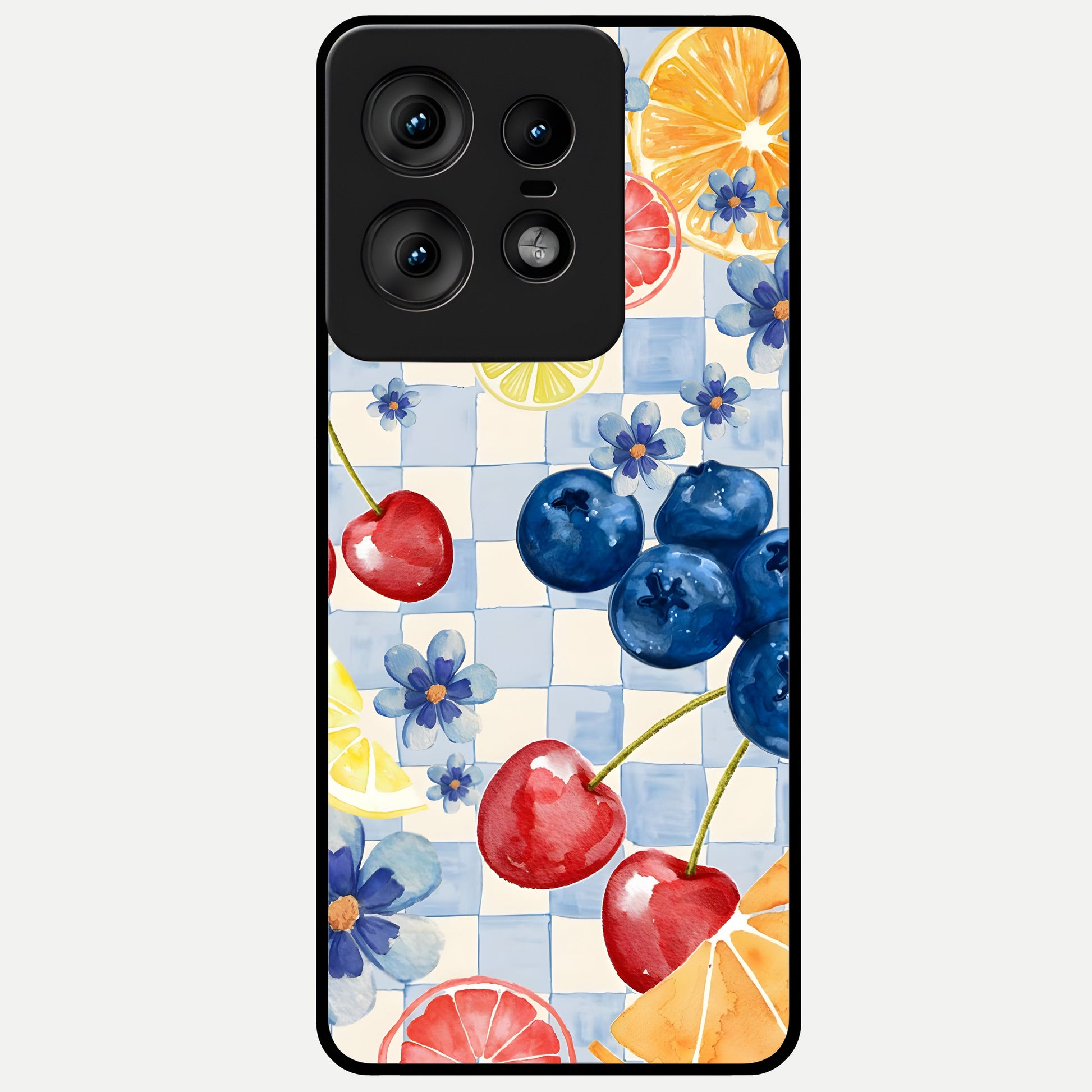  Citrus Bloom Joy Glass Case For Moto Edge50 Pro back cover – full design glossy printed glass finish