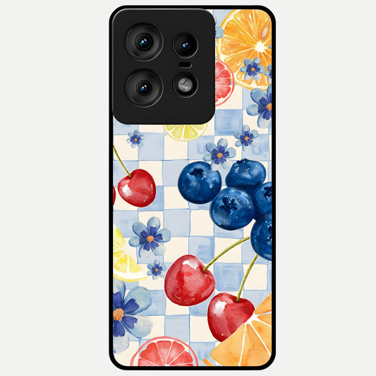  Citrus Bloom Joy Glass Case For Moto Edge50 Pro back cover – full design glossy printed glass finish